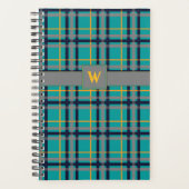 Blauw en oranje ruitjesplanner planner (Voorkant)