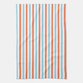 Blauw en Oranje Stripe Patroon Theedoek (Verticaal)