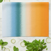 Blauw en Oranje Theedoek (Gevouwen)