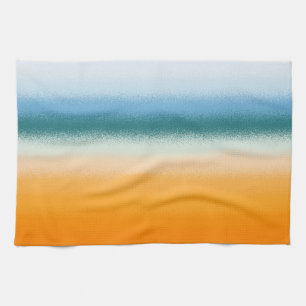 Blauw en Oranje Theedoek