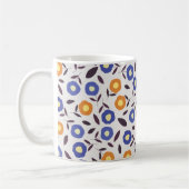  blauw en Oranje ventilatorpatroon Koffiemok (Links)