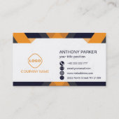 Blauw en Oranje Visitekaartje (Achterkant)