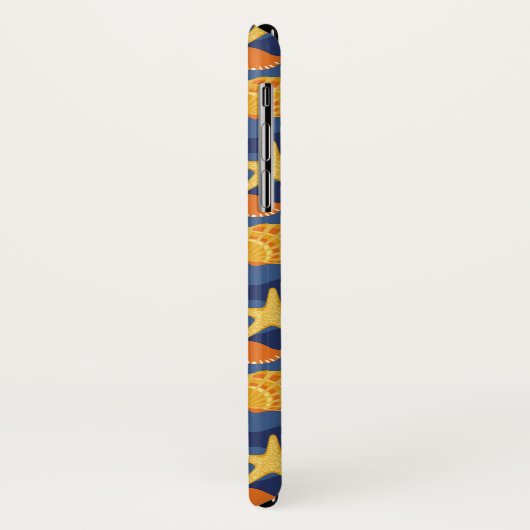 Blauw en Oranje zeeslakpatroon Case-Mate iPhone Case (Achterkant/links)