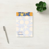Blauw en Oranje zeeslakpatroon | Jouw namen toevoe Post-it® Notes (Kantoor)