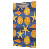 Blauw en Oranje zeeslakpatroon Klembord (Links)