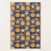 Blauw en Oranje zeeslakpatroon Planner (Voorkant)