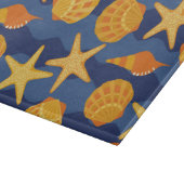 Blauw en Oranje zeeslakpatroon Snijplank (Hoek)