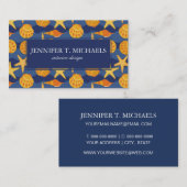 Blauw en Oranje zeeslakpatroon Visitekaartje (Voorkant / Achterkant)