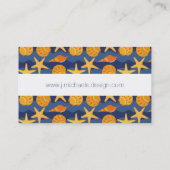 Blauw en Oranje zeeslakpatroon Visitekaartje (Achterkant)