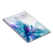 Blauw en Paars Abstract hoestboek Notitieboek (Rechterzijde)