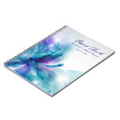 Blauw en Paars Abstract hoestboek Notitieboek (Linkerzijde)