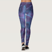 Blauw en Paars Abstract Leggings (Achterkant)