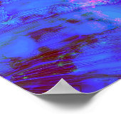 Blauw en Paars abstract ontwerp Poster (Hoek)