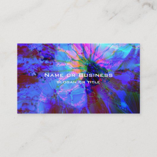 Blauw en Paars abstract ontwerp Visitekaartje (Voorkant)