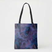 Blauw en Paars Abstract Tote Bag (Voorkant)