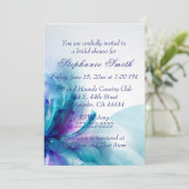 Blauw en Paars Abstract Vrijgezellenfeest Kaart (Staand voorkant)