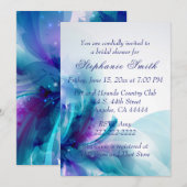 Blauw en Paars Abstract Vrijgezellenfeest Kaart (Voorkant / Achterkant)