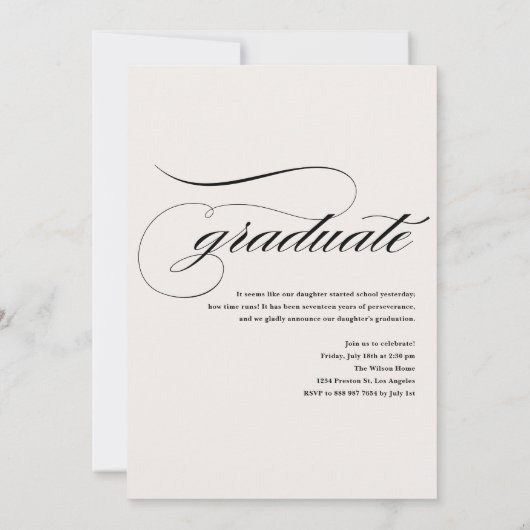 Blauw en Paars Acyrlic achtergrond Afstuderen Aankondiging (Achterkant)