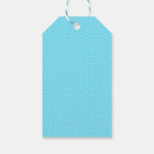 Blauw en Paars Bloemstuk Vogelkooien Bruidsdouche Cadeaulabel (Achterkant)