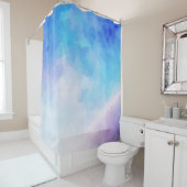 Blauw- en Paars-douchergordijn Douchegordijn (In situ)