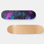 Blauw en Paars Galaxy Cosmic Persoonlijk Skateboard (Horizontaal)
