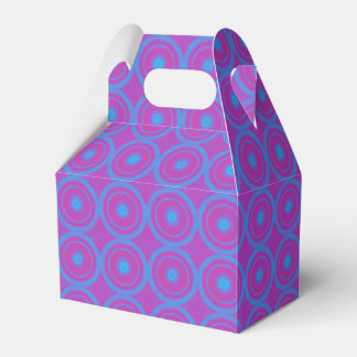 Blauw en paars geometrisch print feestgunstdoos bedankdoosjes