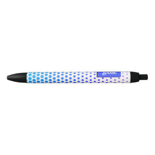 blauw en paars gestippeld streeppatroon blauwe inkt pen