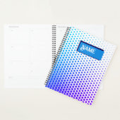 blauw en paars gestippeld streeppatroon planner (Display)