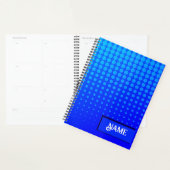 blauw en paars gestippeld streeppatroon planner (Display)