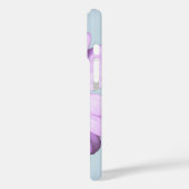blauw en paars gestreept madeliefjespatroon Case-Mate iPhone case (Achterkant / Links)