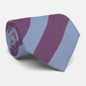 Blauw en Paars gestreept Stropdas (Opgerold)