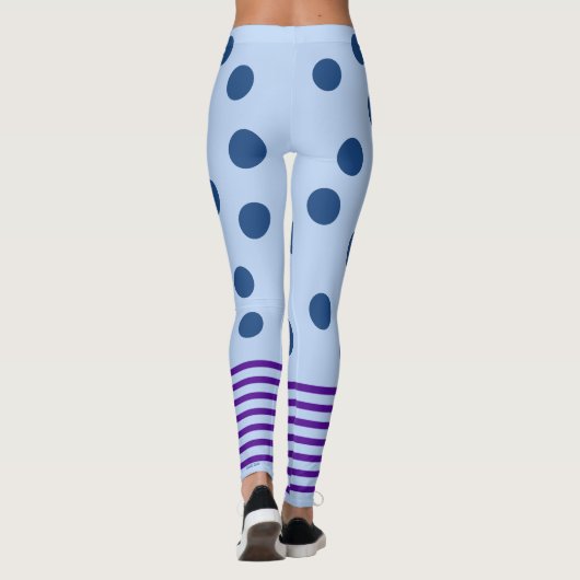 Blauw en Paars geweer Leggings (Achterkant)