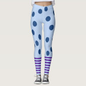 Blauw en Paars geweer Leggings (Voorkant)