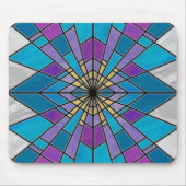 Blauw en Paars glas Muismat (Voorkant)