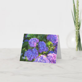 Blauw en Paars Hydrangea Bedankt