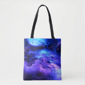Blauw en Paars in wolken Tote Bag (Voorkant)