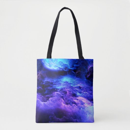 Blauw en Paars in wolken Tote Bag (Voorkant)