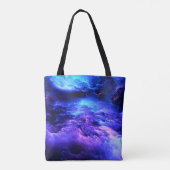Blauw en Paars in wolken Tote Bag (Achterkant)