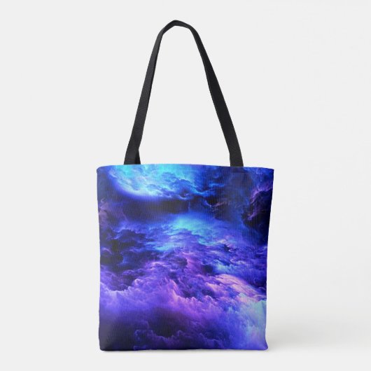 Blauw en Paars in wolken Tote Bag (Achterkant)