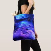 Blauw en Paars in wolken Tote Bag (Dichtbij)