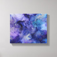 blauw en paars ingepakt canvas