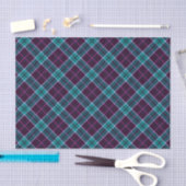 Blauw en paars kerst geruit patroon tissuepapier (Craft)