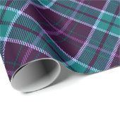 Blauw en Paars kerstpatroon Cadeaupapier (Rol Hoek)