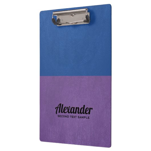 Blauw en paars kunstleder klembord (Links)