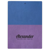 Blauw en paars kunstleder klembord (Achterkant)