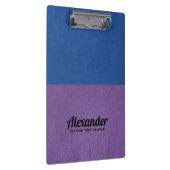 Blauw en paars kunstleder klembord (Rechts)