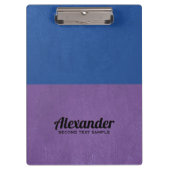 Blauw en paars kunstleder klembord (Voorkant)