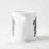 Blauw en Paars lint met vleugels Grote Koffiekop (Achterkant)