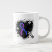 Blauw en Paars lintje Grote Koffiekop (Rechts)