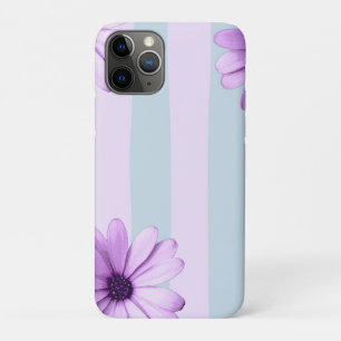 Blauw en paars madeliefjespatroon Case-Mate iPhone case